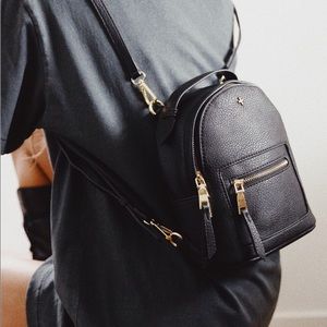 Peta & Jain Black mini backpack (Zoe Backpack)